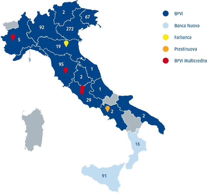 Distribuzione geografica dei punti vendita